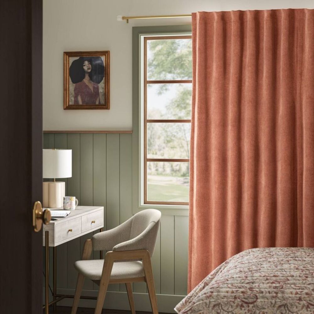 50"x84" Blackout Chenille Curtain Panel - Brown